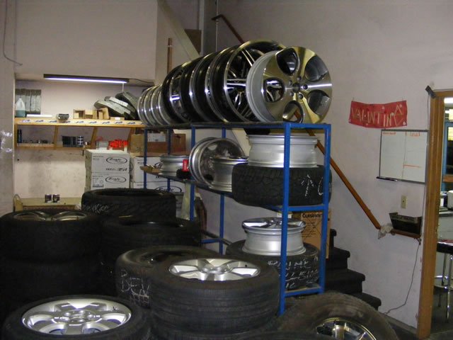 Rack of wheels